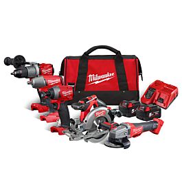 MILWAUKEE M18FPP5M M18 18V FUEL 5 PIECE KIT 2 X 5.0AH | ECA Toolfast