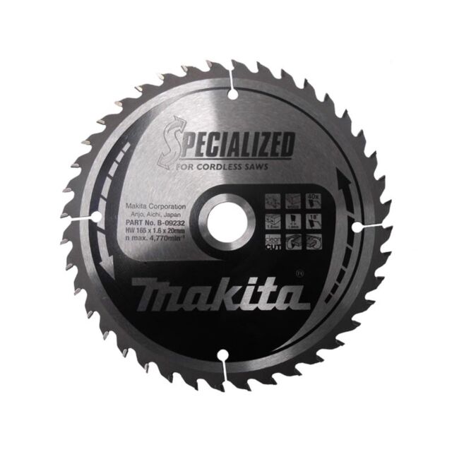 MAKITA B-32954 165MM X 40T 20MM BORE BLADE FOR BSS610