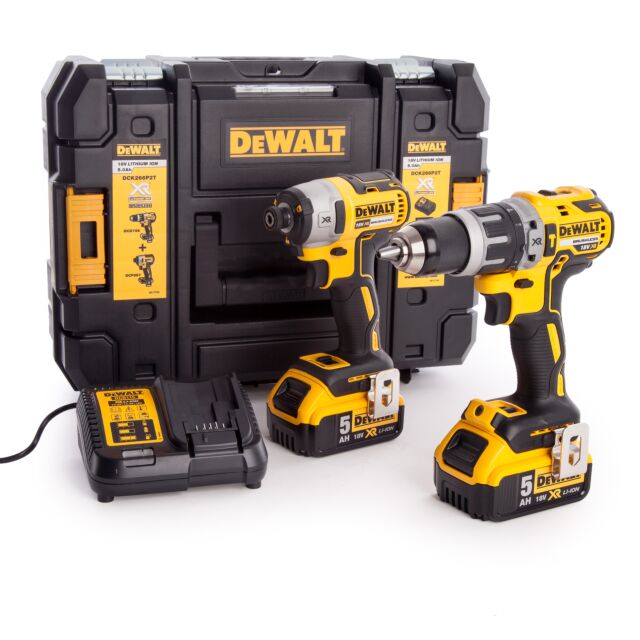 DEWALT DCK266P2T 18V XR TWIN DCD796 DCF887 2 X 5.0AH TSTAK