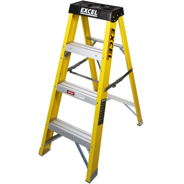 EXCEL 1655 4 TREAD FIBREGLASS LADDER EN131 1.03M HIGH