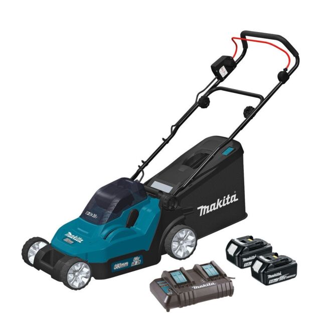 MAKITA DLM382CT2 36V (2X18V) LXT LAWN MOWER 2 X 5.0AH LI-ION DC18SH