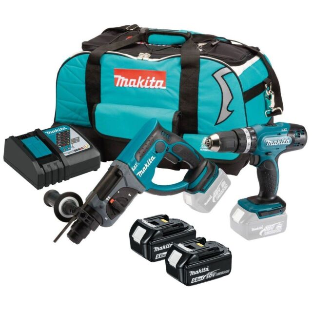 MAKITA 18V KIT DHR202 DHP453 2 X 4.0AH SDS COMBI