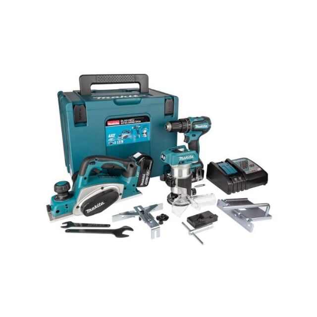 MAKITA DLX3116 18V LXT KIT DKP180 DHP485 DRT50 2 X 5.0AH