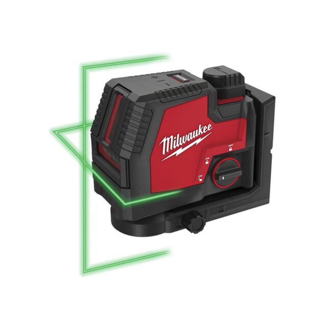 MILWAUKEE L4CLL-301 GREEN RECHARGEABLE CROSS LINE LASER