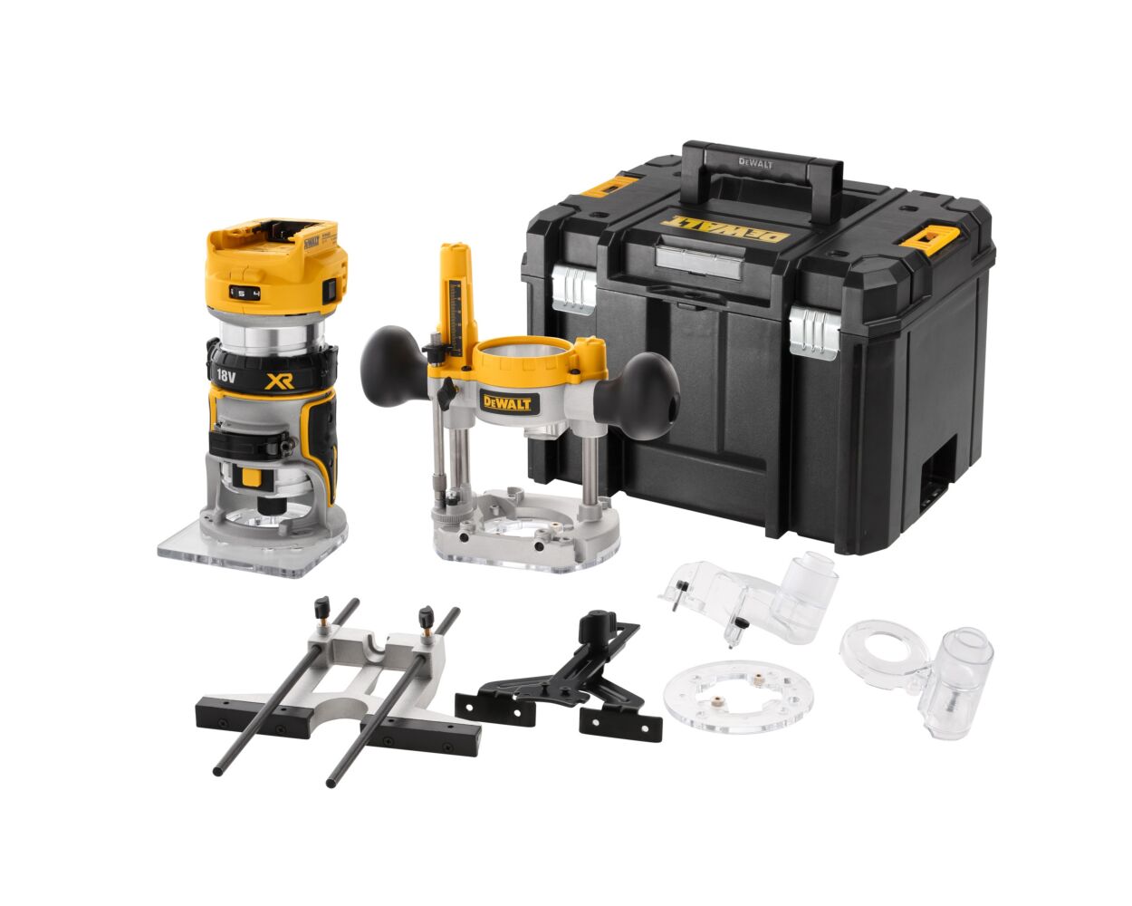 DEWALT DCW604NT XJ 18V XR ROUTER C W FIXED PLUNGE BASE BODY ECA Toolfast