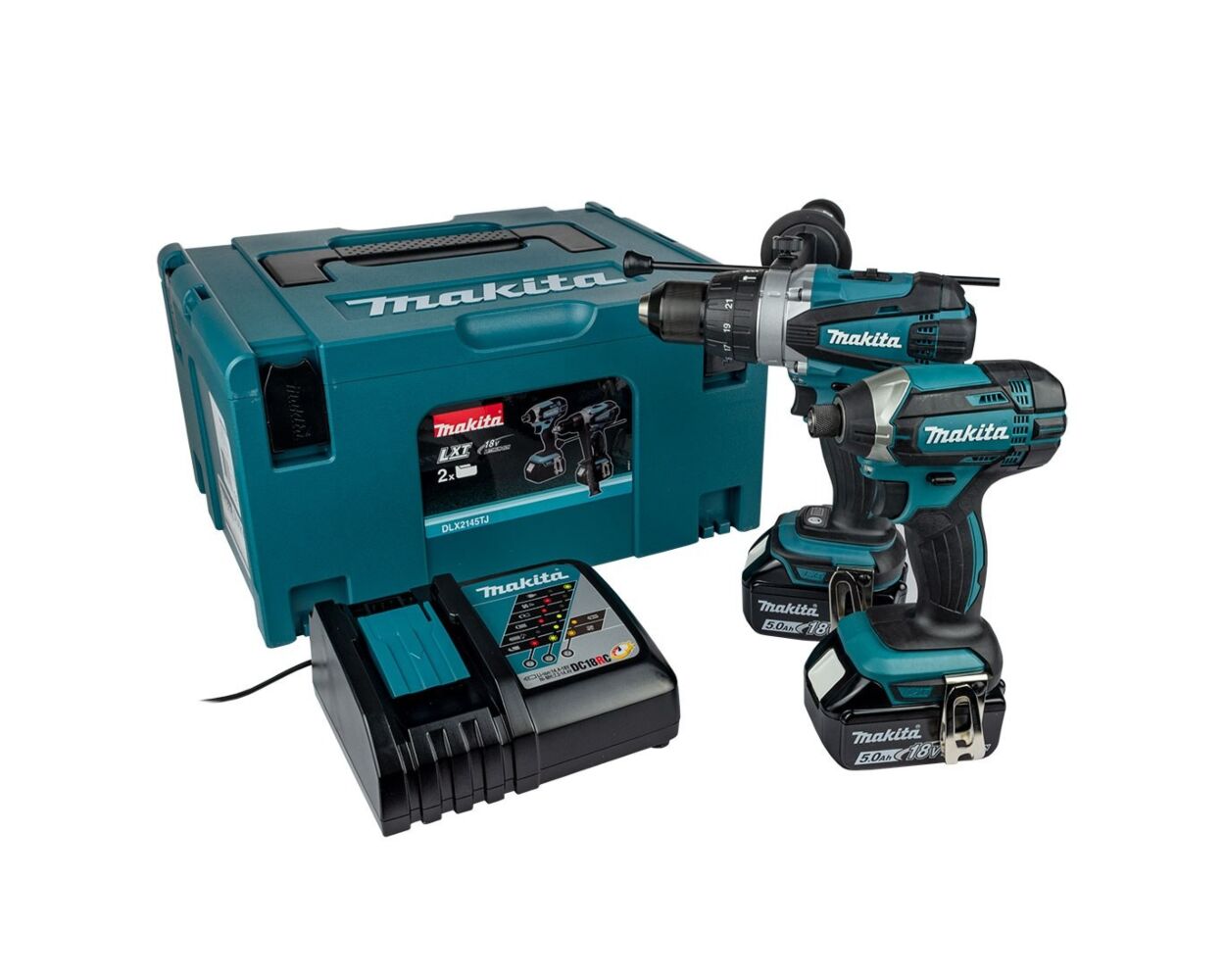 Makita18V Twin Kit 2 X 5.0AH DHP458 DTD152 ECA Toolfast