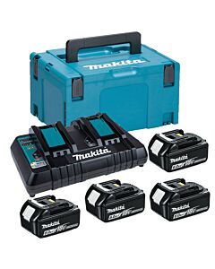 MAKITA 18V POWER KIT 4 X 6AH BL1860 DC18RD CHARGER MAKPAC3