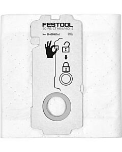 FESTOOL SC-FIS-CT SELF CLEAN FILTER BAG MINI MIDI PACK OF 5