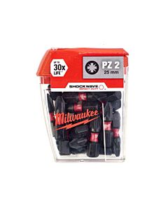 MILWAUKEE 25MM PZ2 25PK TICTAC SHOCKWAVE IMPACT BIT SET