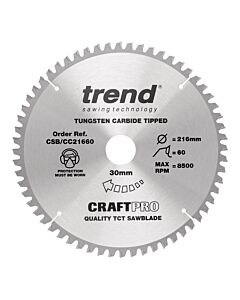 CSB/CC21660 TREND 216MM 60T 30MM BORE BLADE