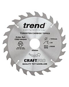 CSB/18424A TREND 184MM 24T 30MM BORE BLADE