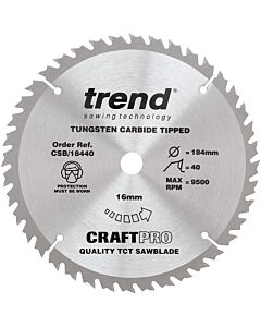 CSB/18440A TREND 184MM 40T 30MM BORE BLADE