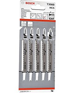 JIGSAW BLADE T308B 5 PACK 2 608 900 551