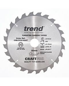 TREND CSB/CC21624T 216MM X 24T 30MM THIN KERF BLADE