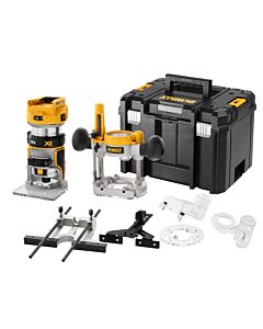 DEWALT DCW604 18V XR ROUTER C/W FIXED & PLUNGE BASE BODY