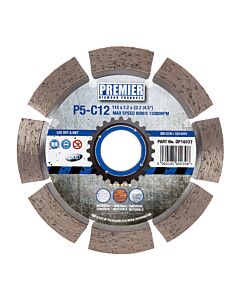 115 x 22.2MM P5-C12 PREMIER DIAMOND BLADE DP16037 5 STAR