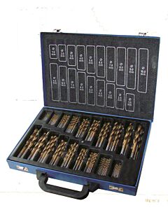 170 PIECE HSS DRILL SET IN METAL CASE 1-10MM PT10133