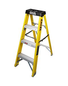 EXCEL 1655 4 TREAD FIBREGLASS LADDER EN131 1.03M HIGH