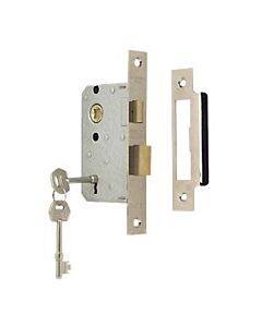 CONTRACT LSE5325EB 3 LEVER SASHLOCK BRASS 2.1/2" 63MM