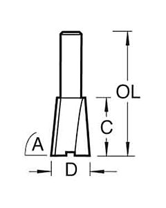 TREND 32/10 TC 1/2" CUTTER (TREAD THICKNESS 22MM)