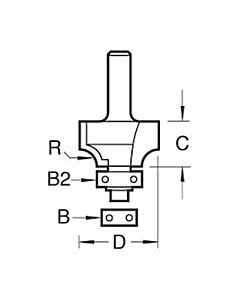 TREND C078 TC 1/4" OVOLO & ROUNDING OVER 9.5MM RADIUS