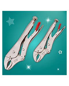 2 Piece Locking Plier Set Mole Grip Crescent