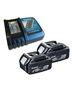 MAKITA BL1850 18V BATTERY X 2 + DC18RC CHARGER