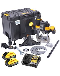 DEWALT DCW620H2 18V XR 1/2" ROUTER 2 X POWERSTACK DCBP518