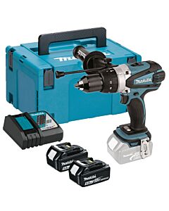 MAKITA DHP458 18V LXT COMBI DRILL 2 X 5.0AH MAKPAC 2 CASE