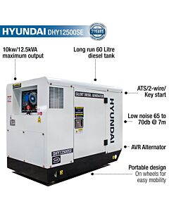 Hyundai  Diesel Generator 10kW/12.5kVA 230v Mains